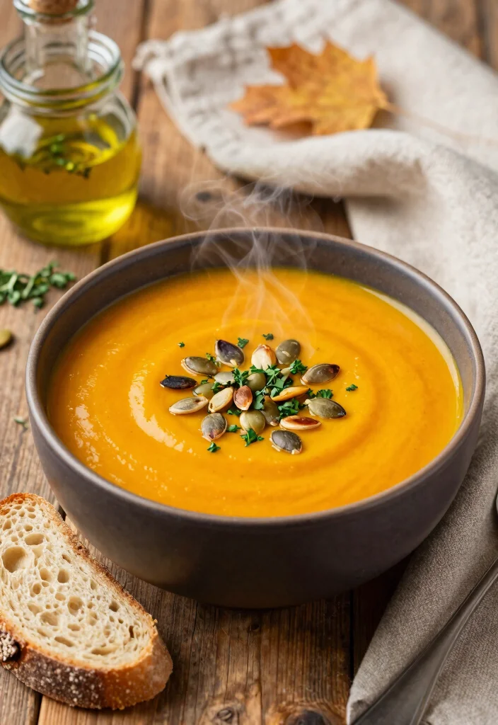 12 Healthy Pumpkin Recipes for Easy Cozy Fall Meals - 1. Creamy Pumpkin Soup