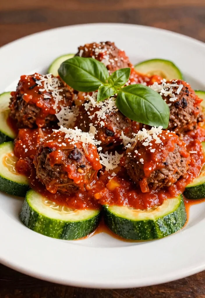 12 Keto Ground Beef Recipes for Easy Satisfying Dinners - 12. Keto Beef Meatballs with Marinara Sauce