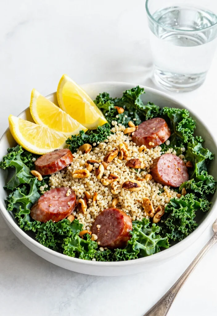 12 Keto Sausage Recipes for Quick Flavor-Rich Dinners - 10. Sausage, Kale, and Quinoa Salad