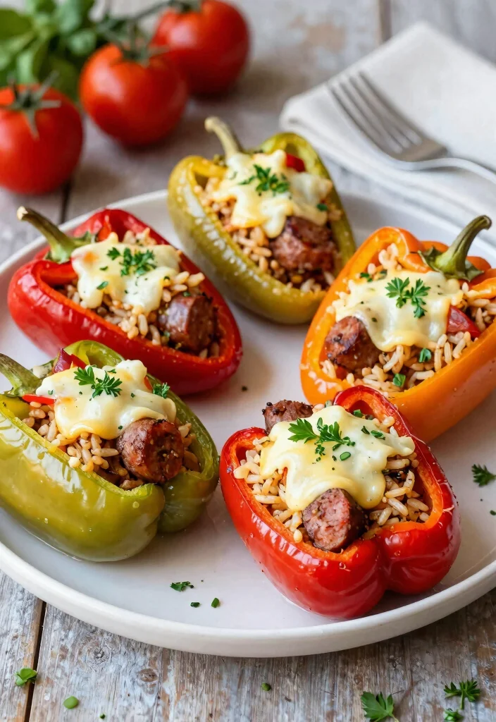 12 Keto Sausage Recipes for Quick Flavor-Rich Dinners - 12. Savory Sausage Stuffed Peppers