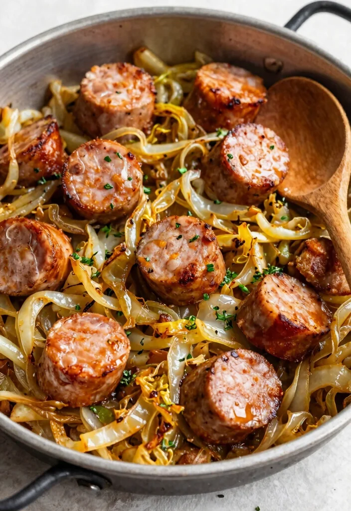 12 Keto Sausage Recipes for Quick Flavor-Rich Dinners - 7. Sausage and Cabbage Skillet