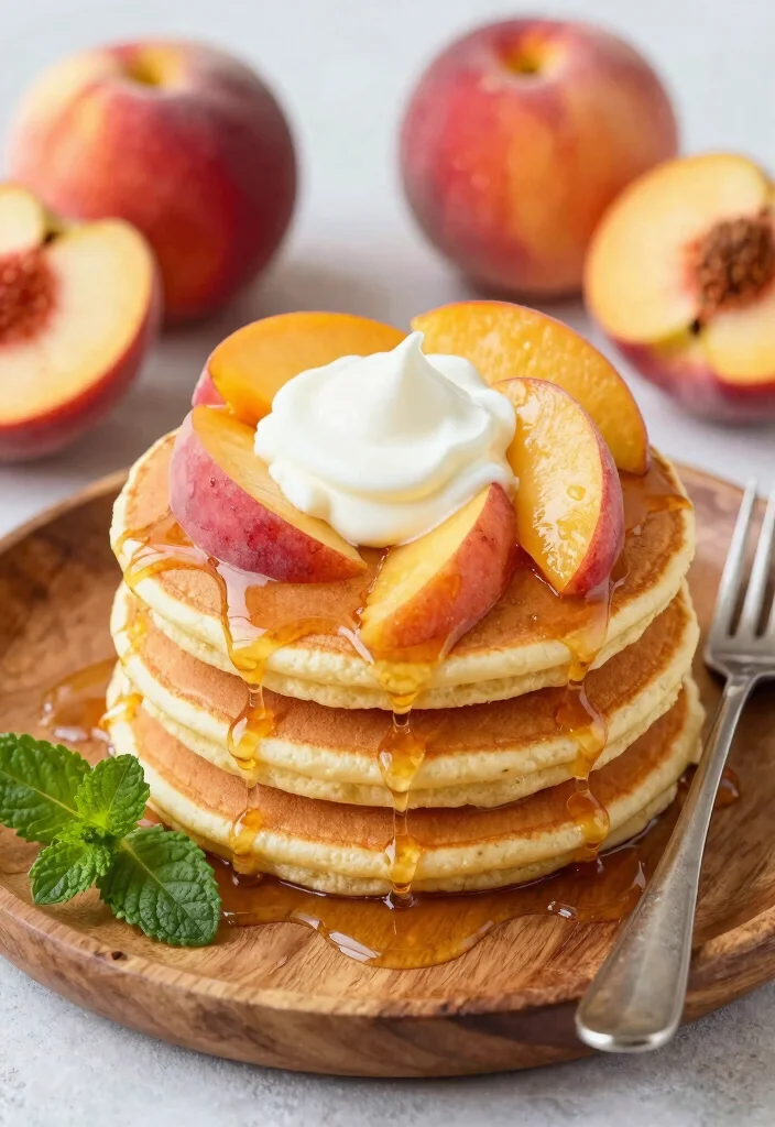 12 Peach Dessert Recipes for Juicy Easy Seasonal Treat Ideas - 10. Peach Pancakes