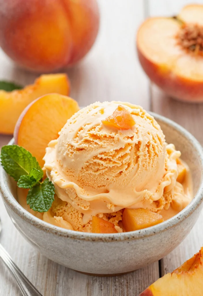 12 Peach Dessert Recipes for Juicy Easy Seasonal Treat Ideas - 7. Peach Ice Cream