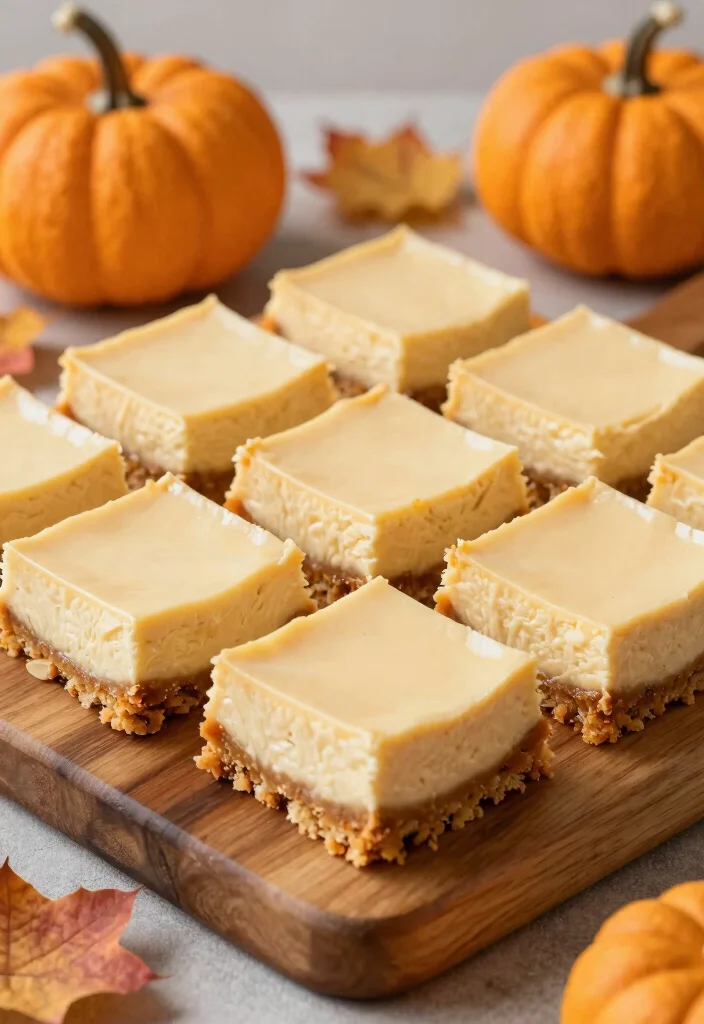 12 Pumpkin Dessert Recipes for Cozy Simple Fall Baking - 5. Pumpkin Cheesecake Bars