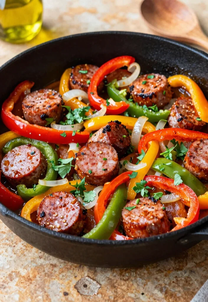12 Simple Keto Recipes for Easy Low-Carb Weeknight Meals - 10. Italian Sausage and Peppers Skillet