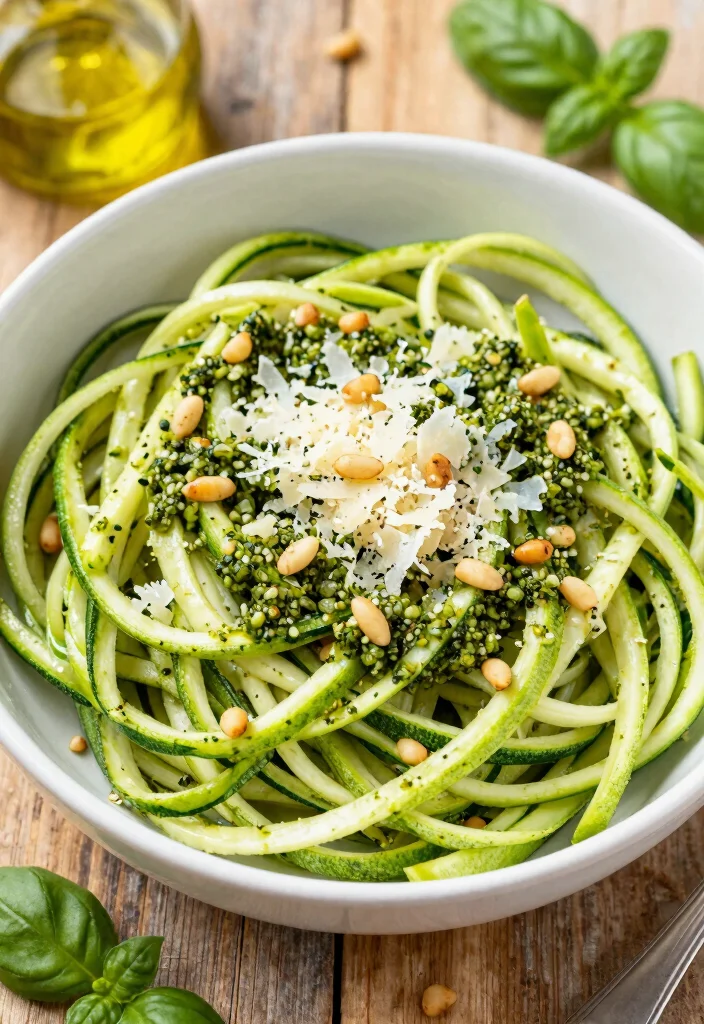12 Simple Keto Recipes for Easy Low-Carb Weeknight Meals - 2. Zucchini Noodles with Pesto