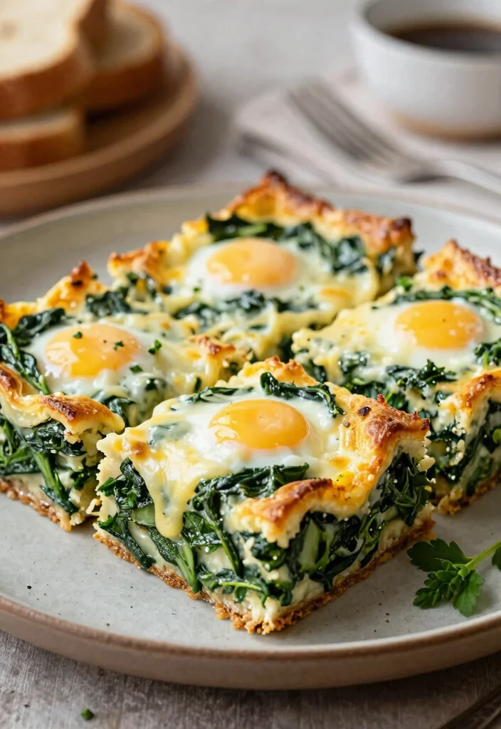 12 Simple Keto Recipes for Easy Low-Carb Weeknight Meals - 5. Egg and Spinach Breakfast Bake