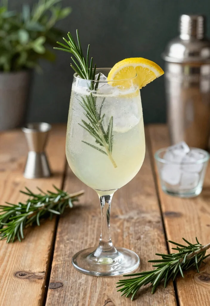 12 Summer Cocktail Recipes for Light Fresh Seasonal Sips - 3. Rosemary Gin Fizz