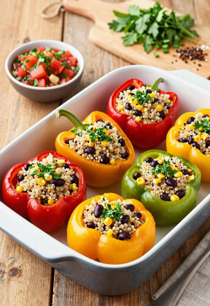 12 Veggie Dinner Recipes for Easy Balanced Weeknight Plates - 2. Quinoa-Stuffed Bell Peppers