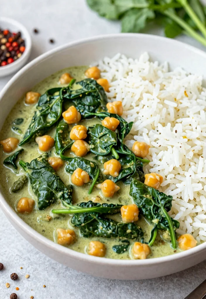 12 Veggie Dinner Recipes for Easy Balanced Weeknight Plates - 7. Spinach and Chickpea Curry