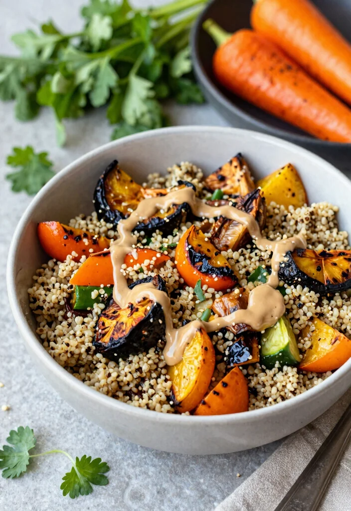 12 Veggie Dinner Recipes for Easy Balanced Weeknight Plates - 9. Roasted Vegetable Quinoa Bowl