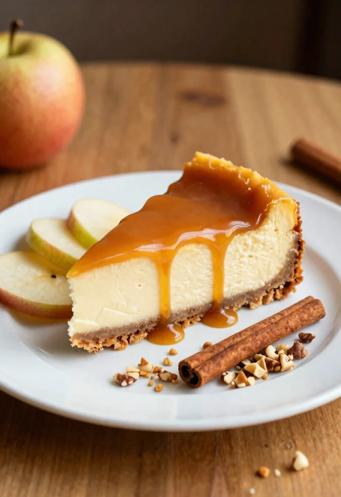 14 Fall Dessert Recipes with Warm Easy Seasonal Flavors - 10. Caramel Apple Cheesecake