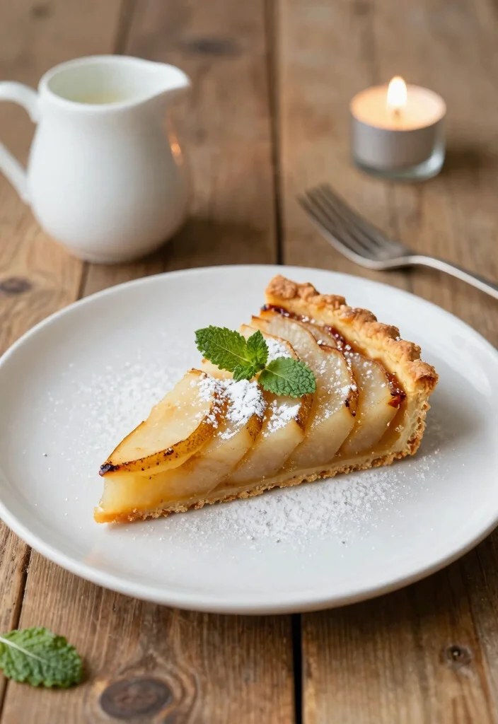 14 Fall Dessert Recipes with Warm Easy Seasonal Flavors - 3. Spiced Pear Tart
