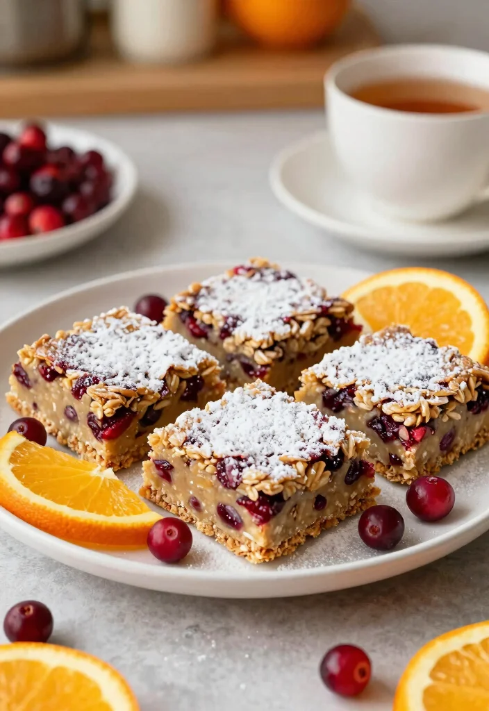 14 Fall Dessert Recipes with Warm Easy Seasonal Flavors - 5. Cranberry Orange Oat Bars