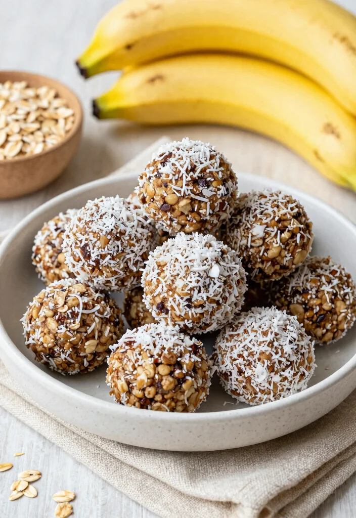 14 Healthier Dessert Recipes with Light Flavorful Upgrades - 4. Banana Oatmeal Energy Bites