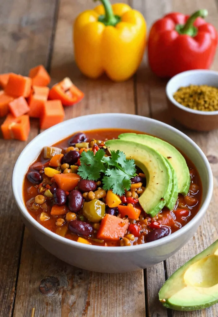 14 Healthy Crock Pot Recipes for Easy Slow-Cooked Weeknight Meals - 1. Hearty Vegetable and Bean Chili