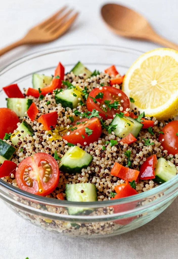 14 Healthy Dishes Recipes Packed with Simple Fresh Flavor - 1. Zesty Quinoa Salad