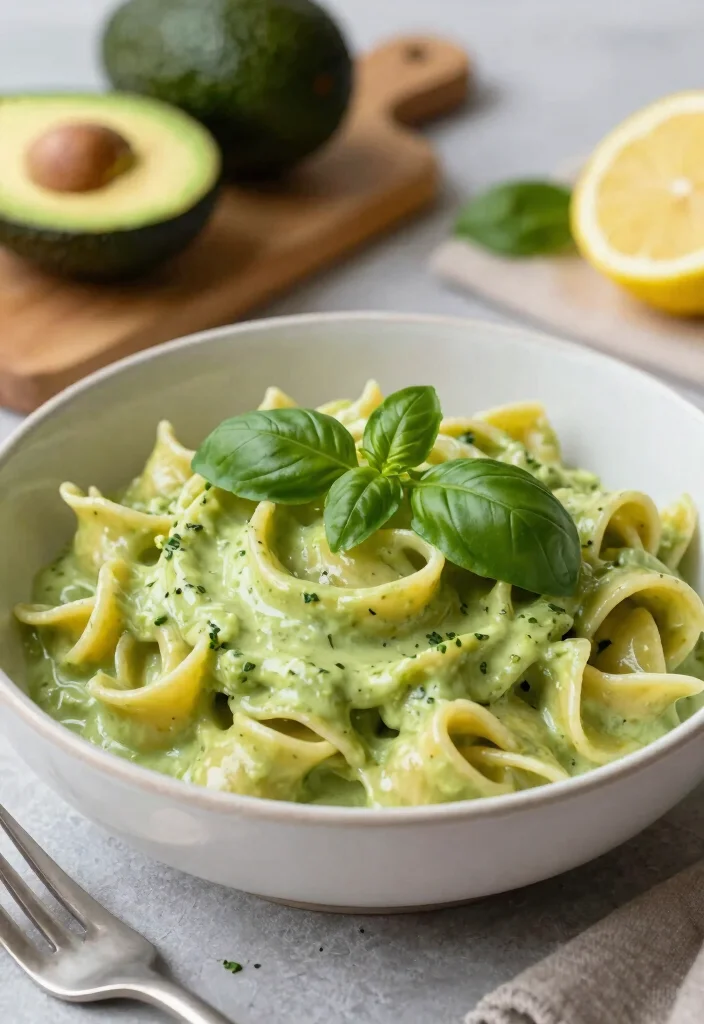 14 Healthy Dishes Recipes Packed with Simple Fresh Flavor - 2. Creamy Avocado Pasta