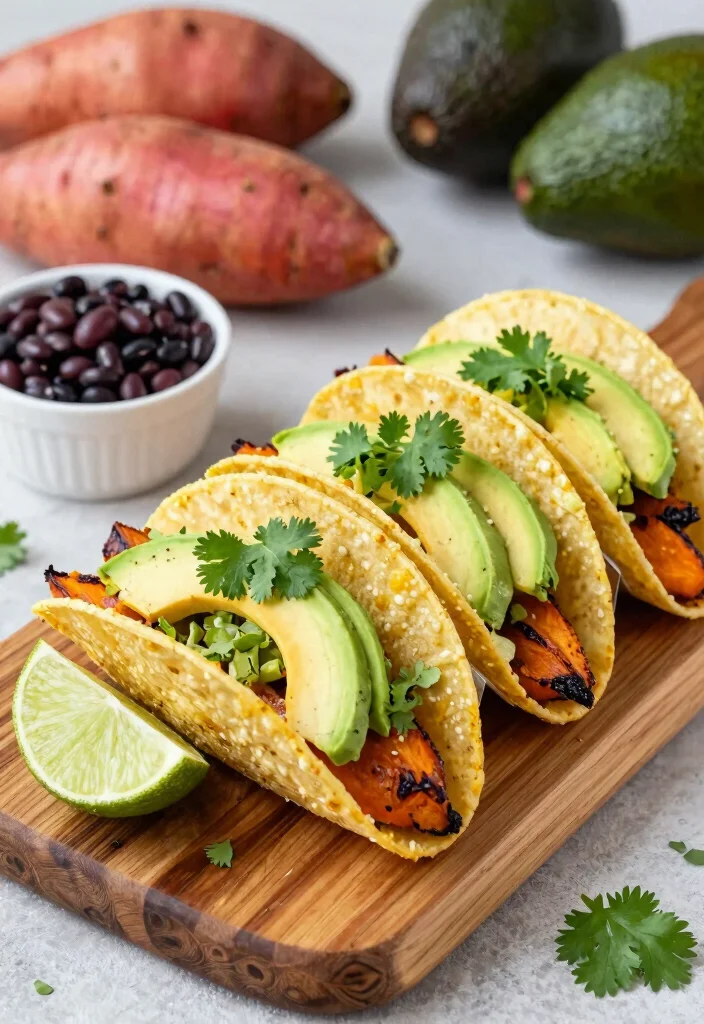 14 Healthy Dishes Recipes Packed with Simple Fresh Flavor - 4. Roasted Sweet Potato Tacos