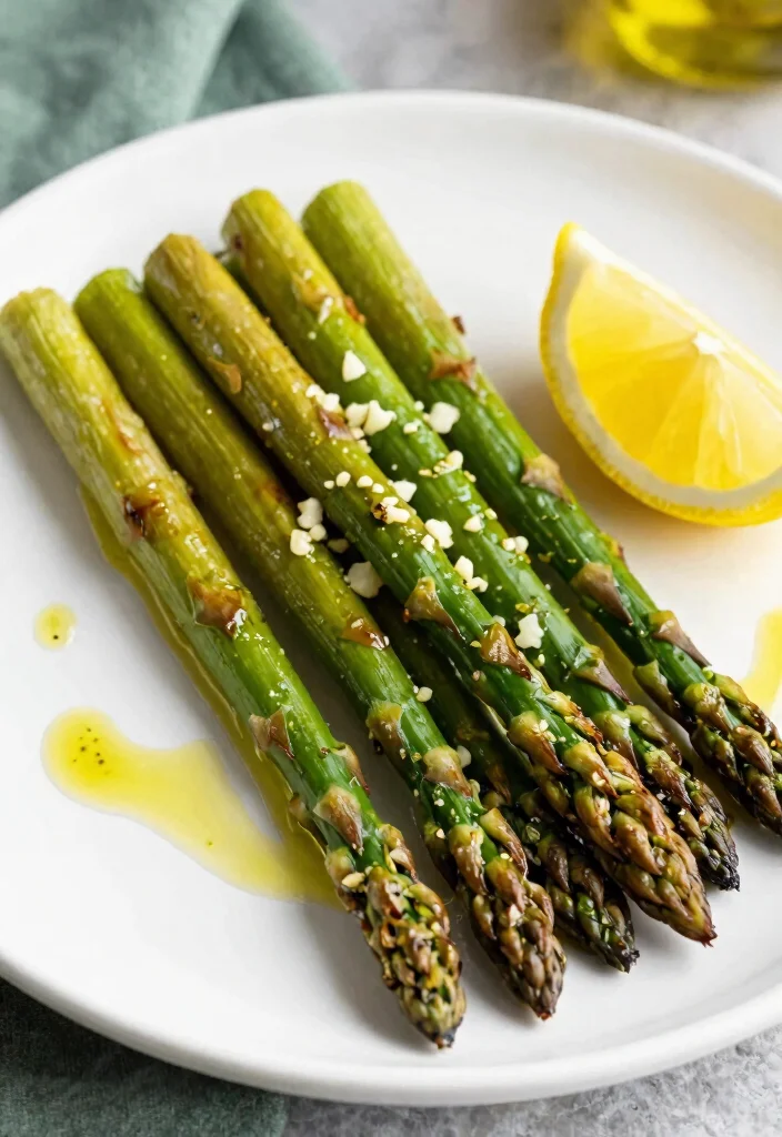 14 Healthy Dishes Recipes Packed with Simple Fresh Flavor - 5. Garlic Lemon Roasted Asparagus