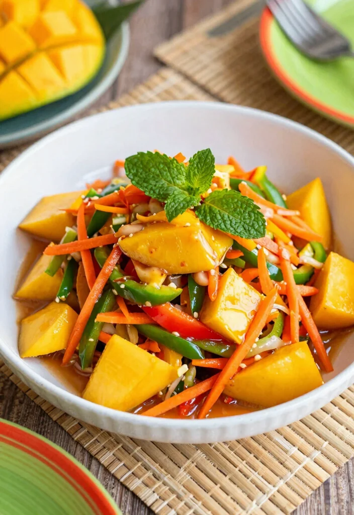 14 Healthy Dishes Recipes Packed with Simple Fresh Flavor - 7. Thai Mango Salad