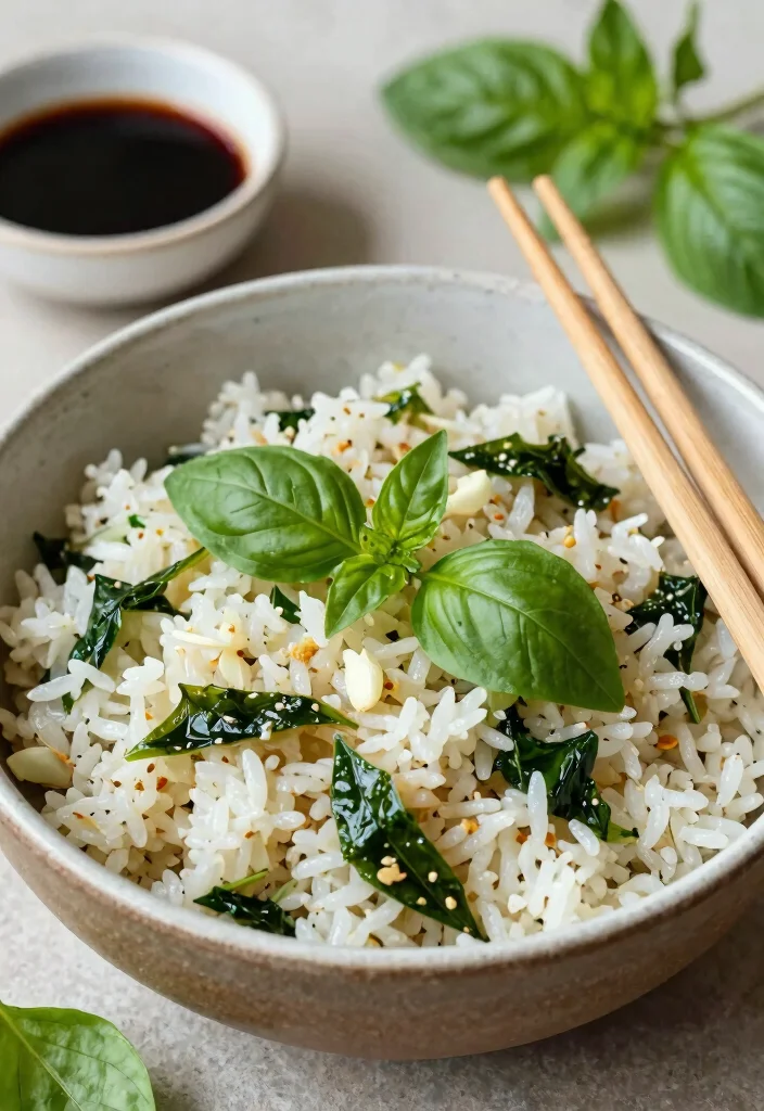 14 Healthy Rice Recipes for Simple Budget-Friendly Meals - 10. Thai Basil Rice