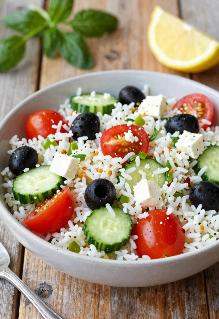 14 Healthy Rice Recipes for Simple Budget-Friendly Meals - 2. Mediterranean Rice Salad