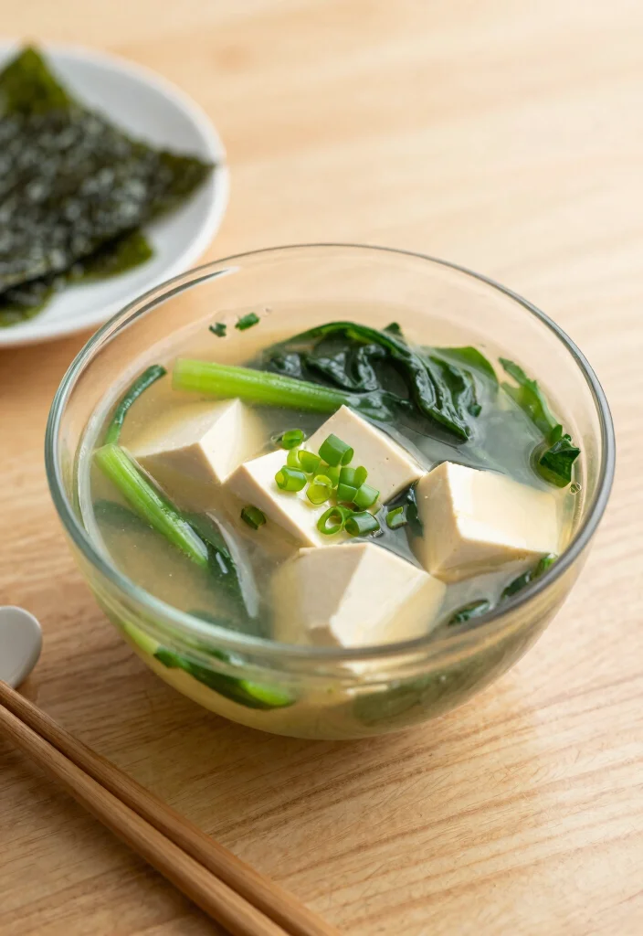 14 Healthy Soup Recipes for Light Warming Weeknight Meals - 8. Miso Soup with Tofu and Greens