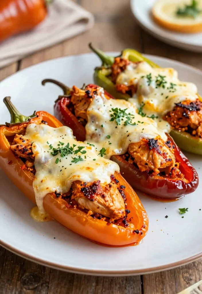 14 Keto Chicken Recipes for Easy Flavor-Packed Dinners - 14. Buffalo Chicken Stuffed Peppers
