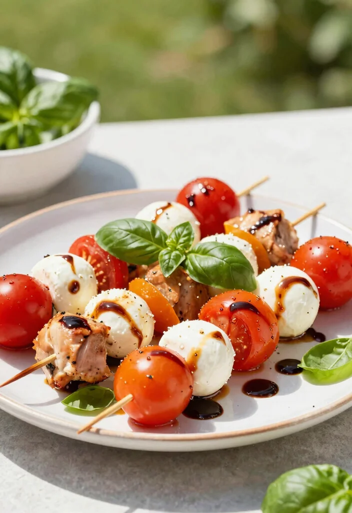 14 Keto Chicken Recipes for Easy Flavor-Packed Dinners - 9. Chicken Caprese Skewers