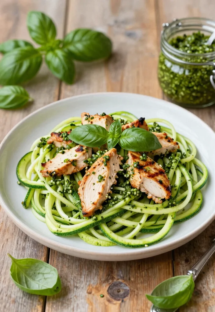 14 Keto Diet Recipes for Simple Low-Carb Everyday Meals - 2. Zucchini Noodles with Pesto