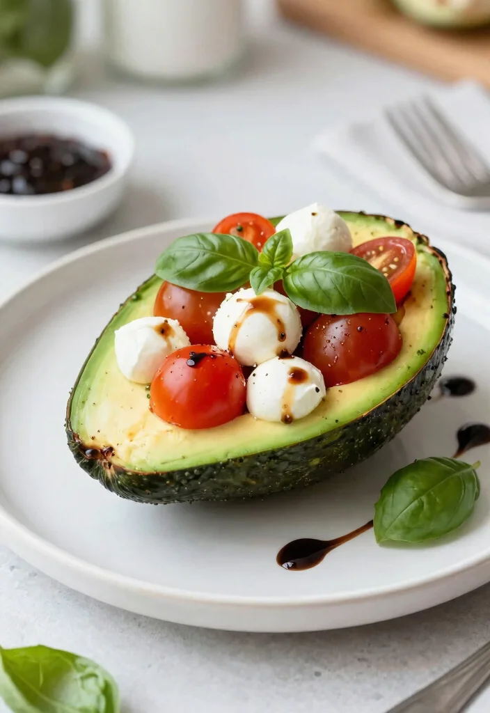 14 Keto Diet Recipes for Simple Low-Carb Everyday Meals - 7. Caprese Stuffed Avocados