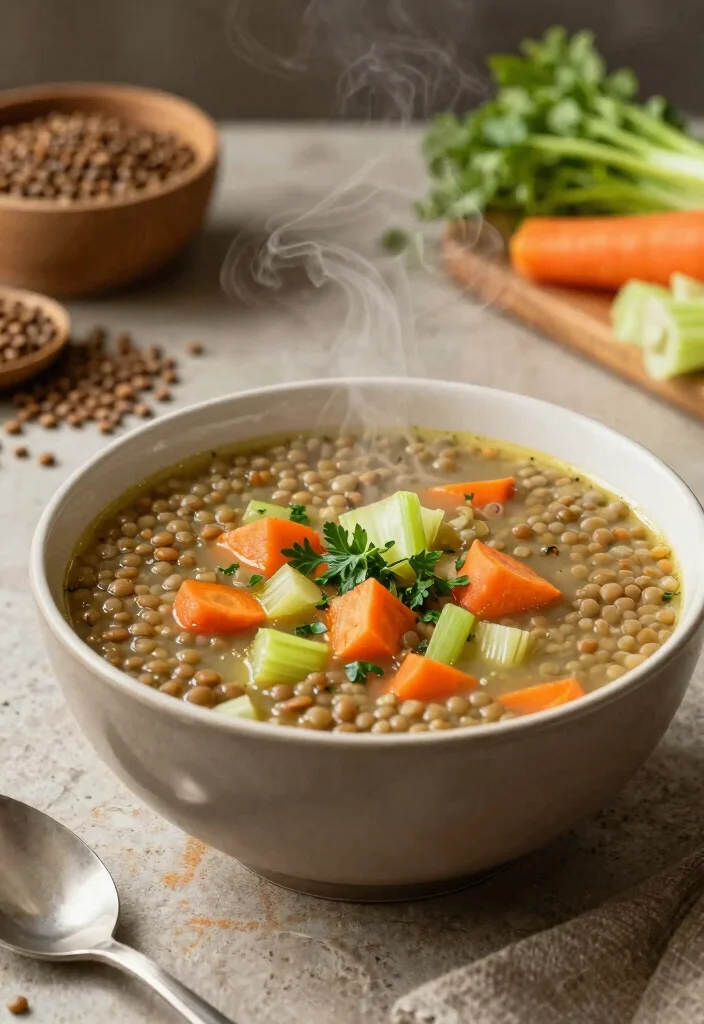 14 Low-Calorie Dinner Recipes for Easy Satisfying Meals - 12. Lentil Soup with Carrots and Celery
