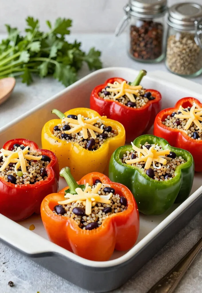14 Low-Calorie Dinner Recipes for Easy Satisfying Meals - 2. Quinoa and Black Bean Stuffed Peppers