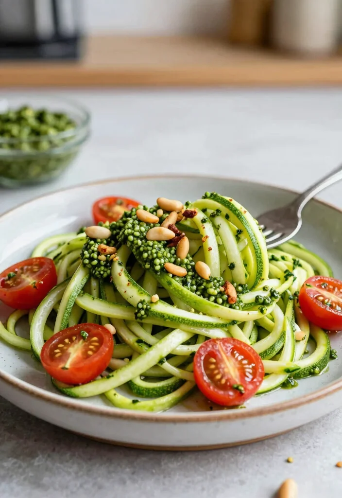 15 Easy Dinner Recipes for Fast Satisfying Weeknight Meals - 9. Zucchini Noodles with Pesto