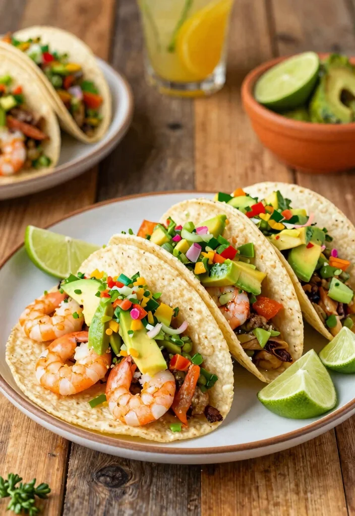 15 Easy Food Recipes for Dinner: Quick Flavorful Ideas - 3. Shrimp Tacos with Avocado Salsa