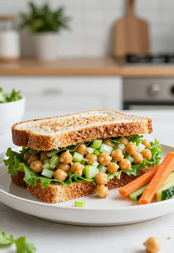 15 Healthy Dinner Ideas Recipes for Quick Nutritious Meals - 3. Chickpea Salad Sandwich
