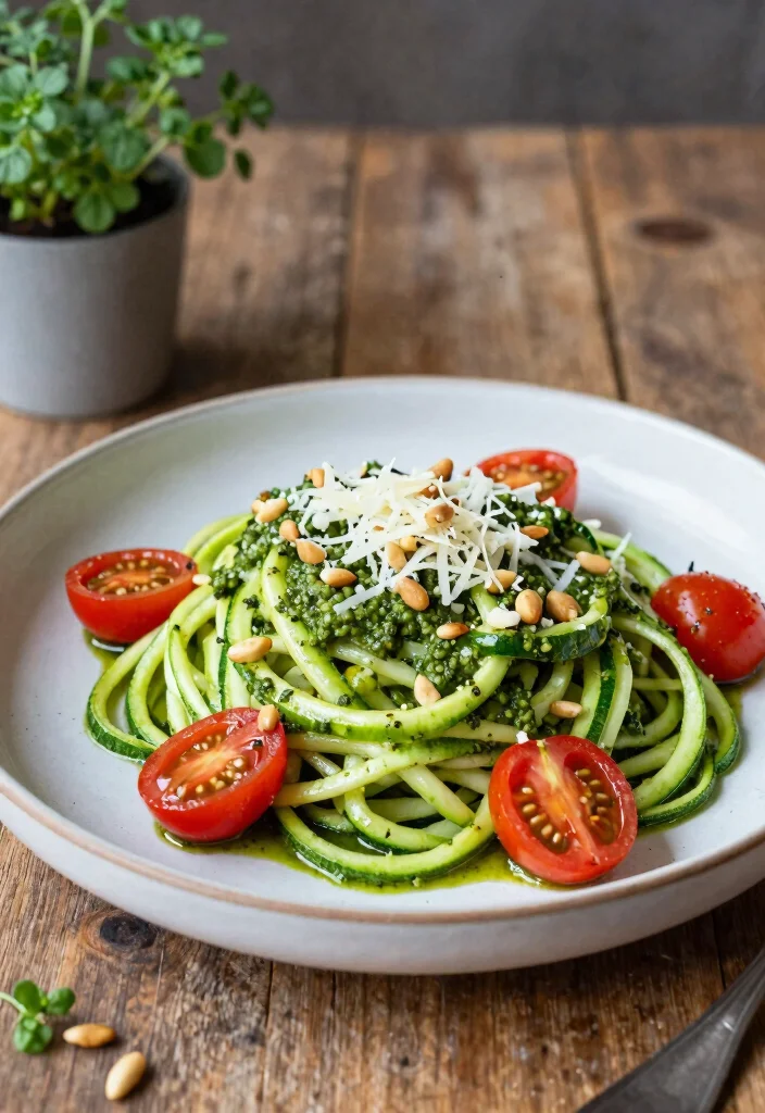 15 Healthy Dinner Ideas Recipes for Quick Nutritious Meals - 4. Zucchini Noodles with Pesto