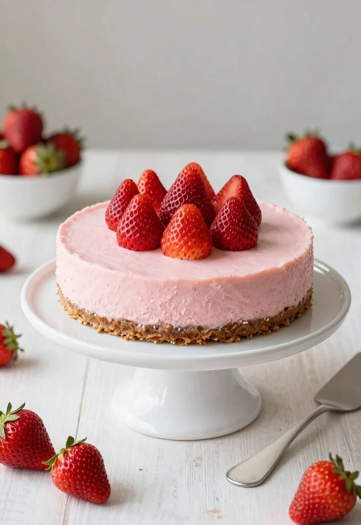 15 Strawberry Dessert Recipes for Fresh Simple Summer Sweets - 2. No-Bake Strawberry Cheesecake