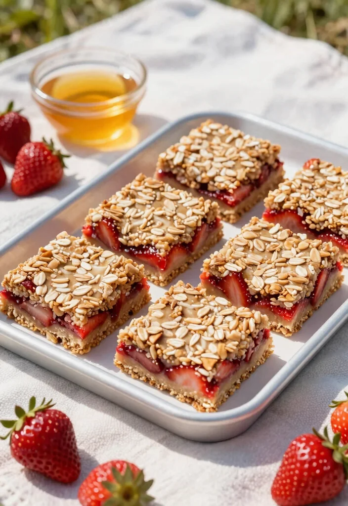 15 Strawberry Dessert Recipes for Fresh Simple Summer Sweets - 4. Strawberry Oatmeal Bars