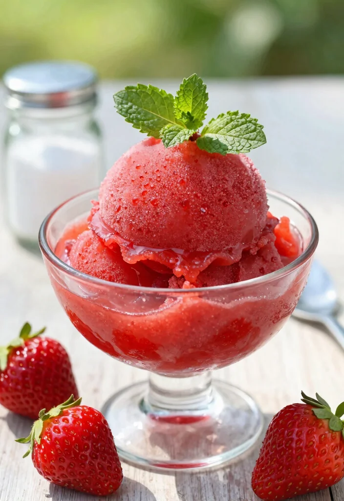 15 Strawberry Dessert Recipes for Fresh Simple Summer Sweets - 5. Strawberry Sorbet