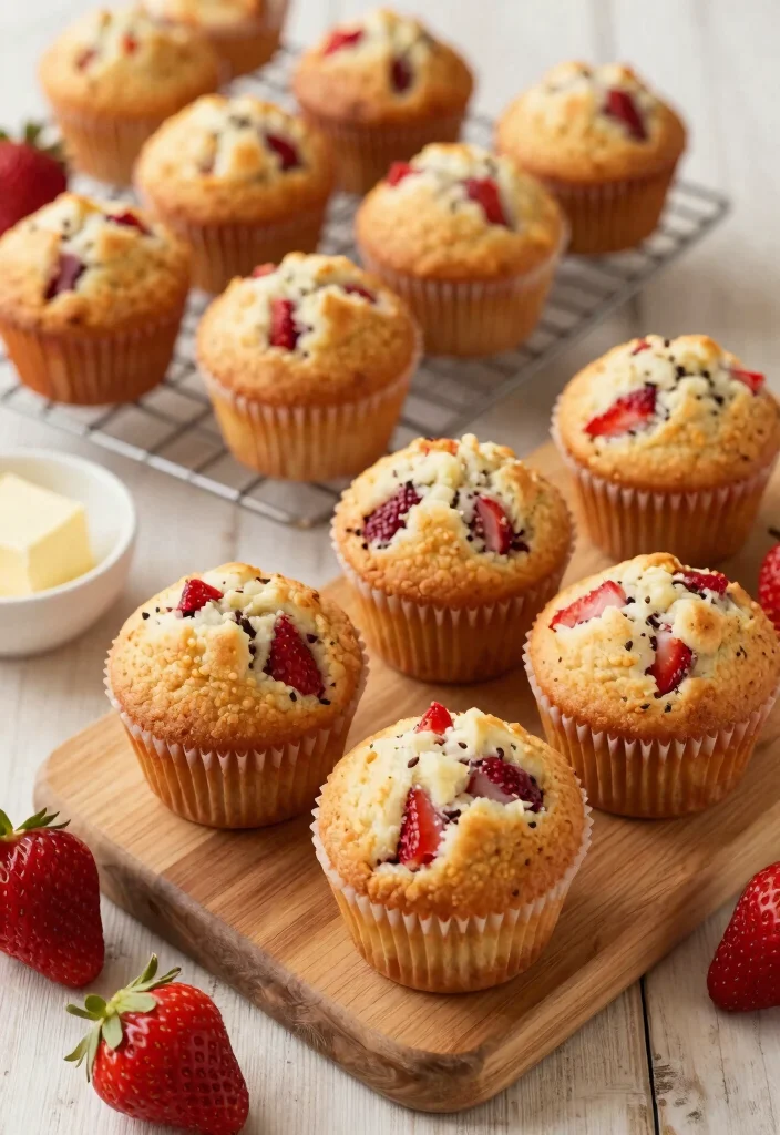 15 Strawberry Dessert Recipes for Fresh Simple Summer Sweets - 9. Strawberry Muffins